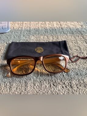 Joy Reading Glasses Brown/Orange +3.00